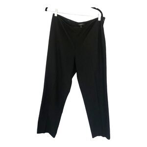 Talbots Black Full Length High Rise Straight Leg Flat Front‎ Trouser Pants SZ 10